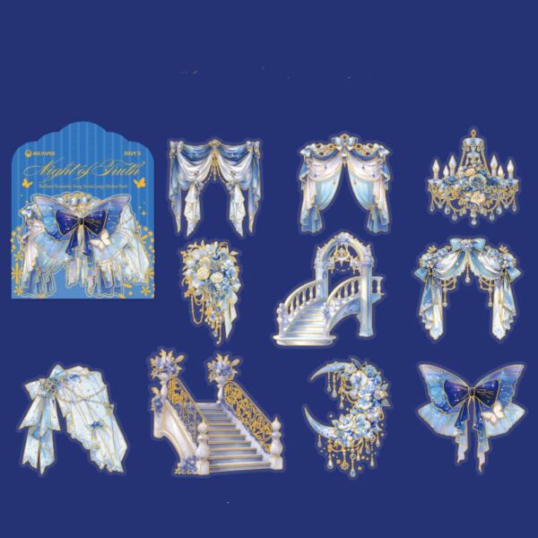 PET sticker pack Brilliant Romance series Fantasy and Gorgeous Theme 10 stickers