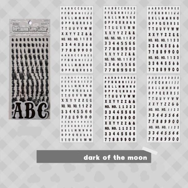 Sheet of stickers Classic letter series English theme 6 sheets