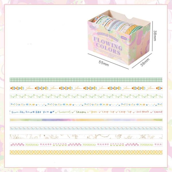 Washi Tape set Gentle color series Artistic style Cute plaid 2m