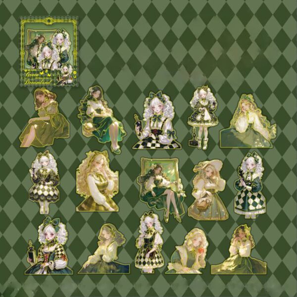 Sticker Pack Fantasy Dream Waltz Series Chessboard Element Stickers 15 Pieces