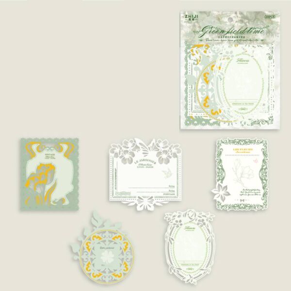 Decorative paper Flower House Dream Series Gold Foil Hollow 20 sheets