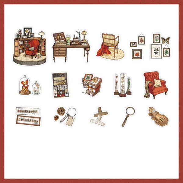 PET sticker pack Time Walker series Retro theme stickers 30 pieces