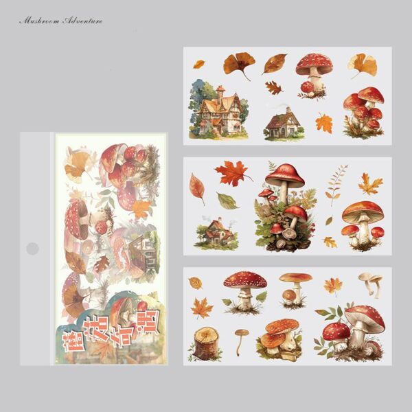 Sticker Pack Time and Time Notes Series Nostalgic Theme 3 Sheets 12 Styles
