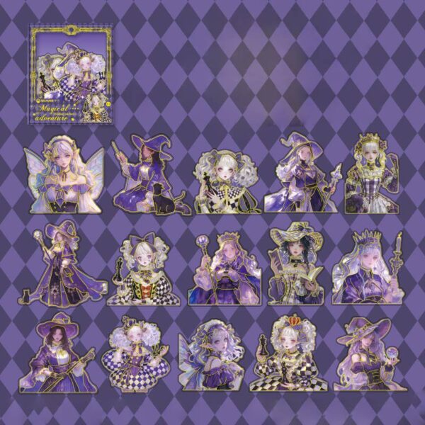 Sticker Pack Fantasy Dream Waltz Series Chessboard Element Stickers 15 Pieces