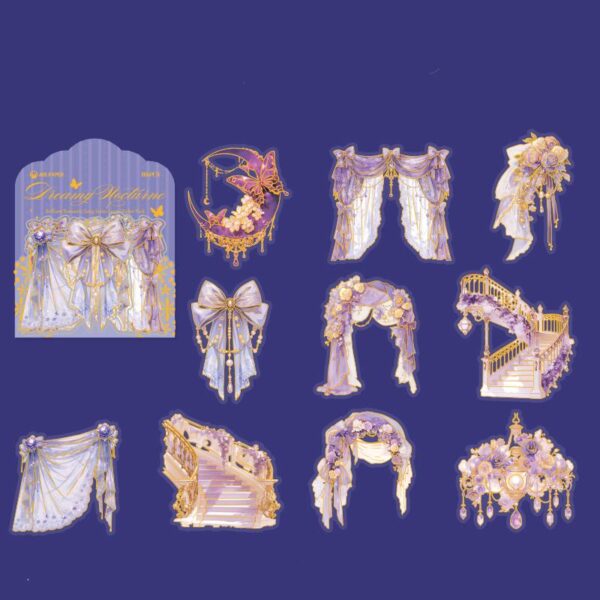 PET sticker pack Brilliant Romance series Fantasy and Gorgeous Theme 10 stickers