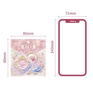 Sticker Pack Letterpress Embossed Flower Stickers 20pcs
