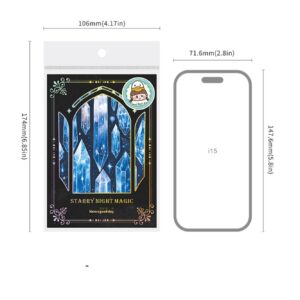 Stickers Starry Night Magic Notebook Series Background Notebook Decorative Stickers 10 Sheets