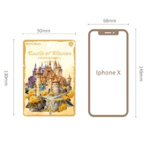 PET tiēzhǐ bāo huànjìng chéngbǎo xìliè chéngbǎo zhǔtí 20 zhāng white moon castle| star river castle| forest castle | flower castle | wisteria castle | golden leaf castle| 6 packs 144 / 5,000 PET sticker pack Fantasy Castle Series Castle theme 20 pieces