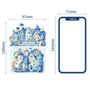 Sticker Pack Fairytale Town Collection Small Town Theme Hard Card Stickers 15 Pieces