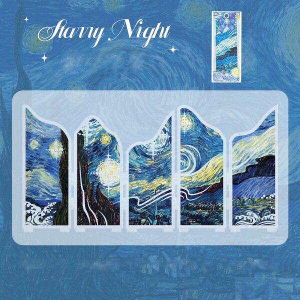 Special Shaped Transparent Bookmark Oil Painting Old Dream Series Oil Painting Theme Bookmark 1 Sheet