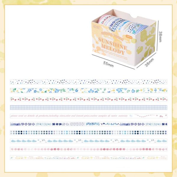 Washi Tape set Gentle color series Artistic style Cute plaid 2m