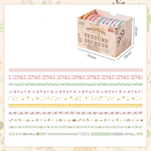 Washi Tape set Gentle color series Artistic style Cute plaid 2m