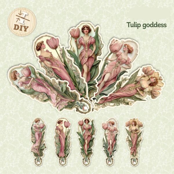 Fan Bookmark Victoria Series Retro Victoria Theme 5 pieces