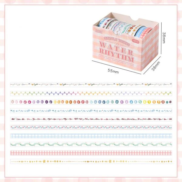 Washi Tape set Gentle color series Artistic style Cute plaid 2m