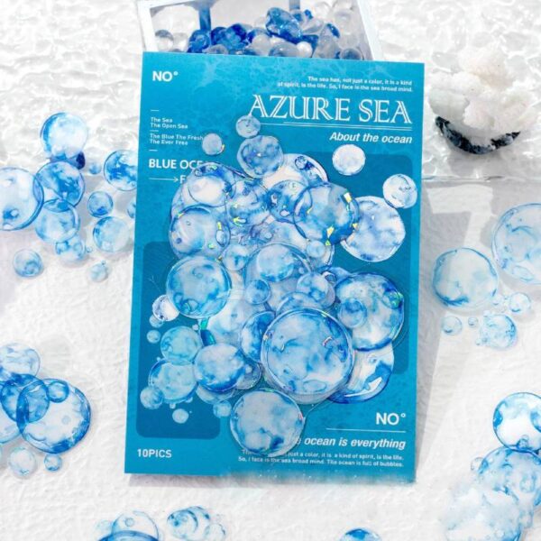 Sticker Pack Blue Sea Series Ocean Theme 20 Stickers