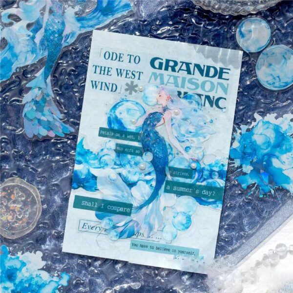 Sticker Pack Blue Sea Series Ocean Theme 20 Stickers
