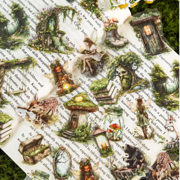 PET sticker pack Forest Fantasy Series Forest Theme Stickers 40 pieces