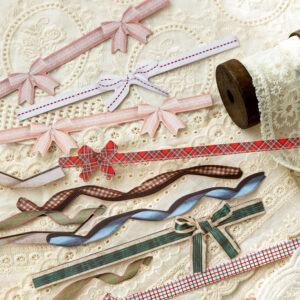 Hard card stickers Handmade gallery series Retro long strip stickers 20 pieces