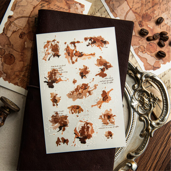 PET transfer stickers, mottled ink series, 2 sheets