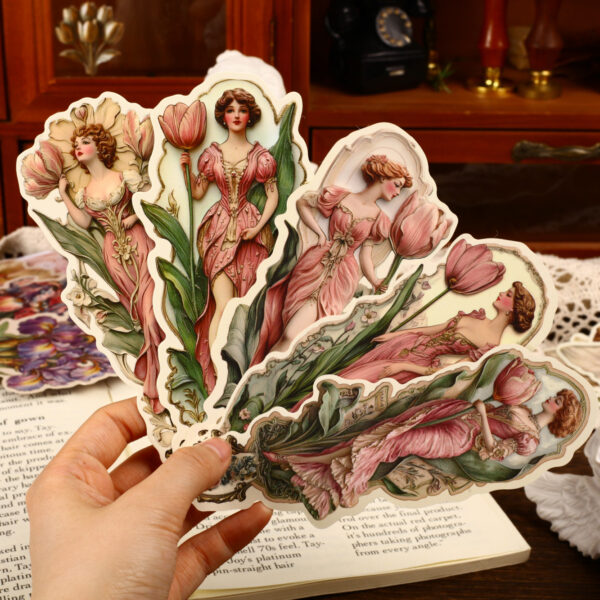 Fan Bookmark Victoria Series Retro Victoria Theme 5 pieces