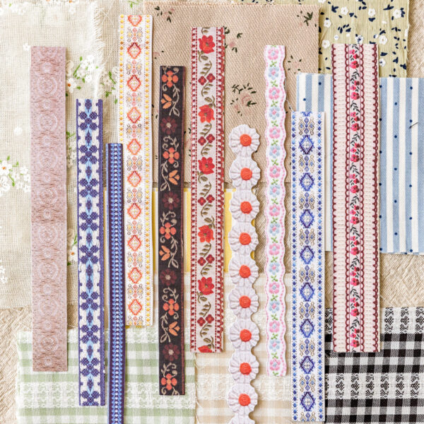 Hard card stickers Handmade gallery series Retro long strip stickers 20 pieces