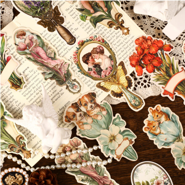 Fan Bookmark Victoria Series Retro Victoria Theme 5 pieces