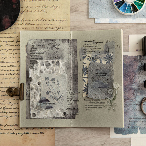 PET transfer stickers, mottled ink series, 2 sheets