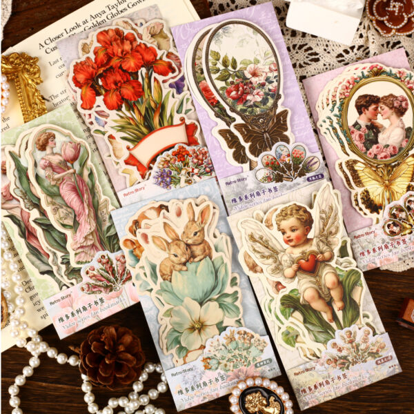 Fan Bookmark Victoria Series Retro Victoria Theme 5 pieces