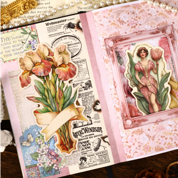 Fan Bookmark Victoria Series Retro Victoria Theme 5 pieces