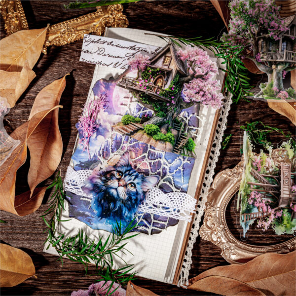 PET sticker pack Tree House Series Fantasy Tree House 16 pieces