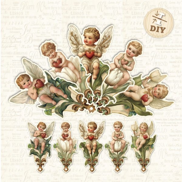Fan Bookmark Victoria Series Retro Victoria Theme 5 pieces