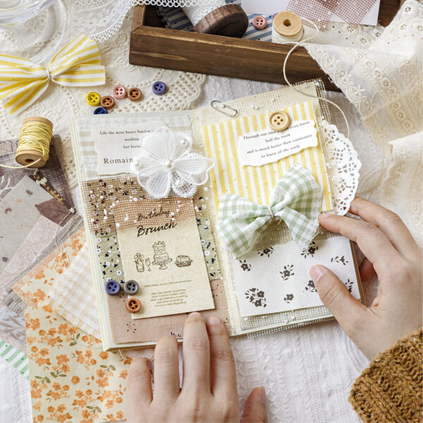 Special material paper, cloth room romantic series, fabric theme, 44 sheets