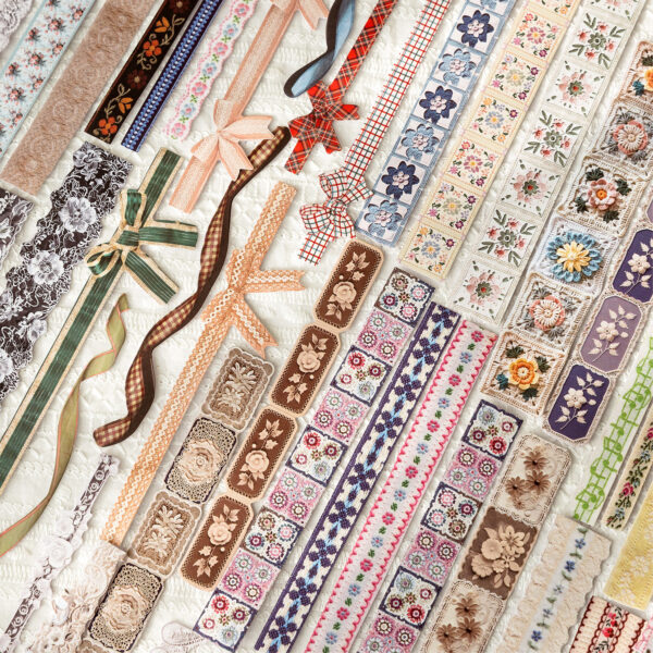 Hard card stickers Handmade gallery series Retro long strip stickers 20 pieces