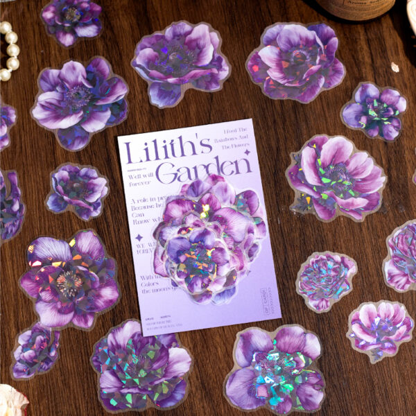PET sticker pack Lilith's Garden series Flower theme stickers 20 pieces