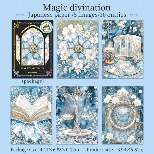 Stickers Starry Night Magic Notebook Series Background Notebook Decorative Stickers 10 Sheets