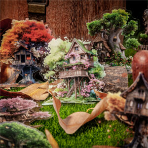 PET sticker pack Tree House Series Fantasy Tree House 16 pieces