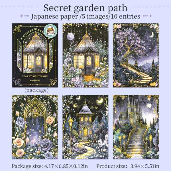 Stickers Starry Night Magic Notebook Series Background Notebook Decorative Stickers 10 Sheets