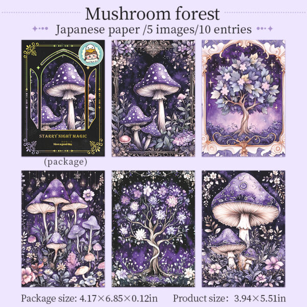 Stickers Starry Night Magic Notebook Series Background Notebook Decorative Stickers 10 Sheets