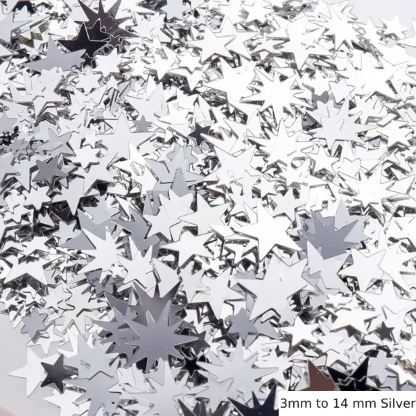 Star sequin decoration Silver Gold