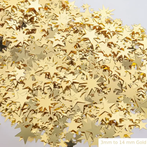 Star sequin decoration Silver Gold