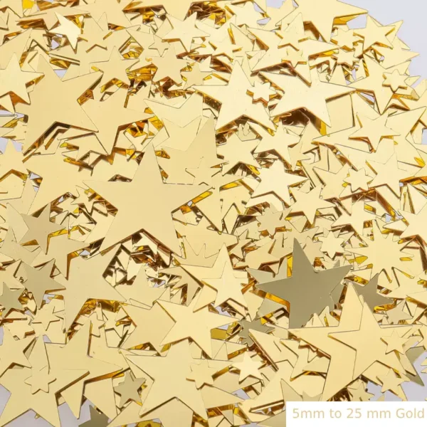 Star sequin decoration Silver Gold