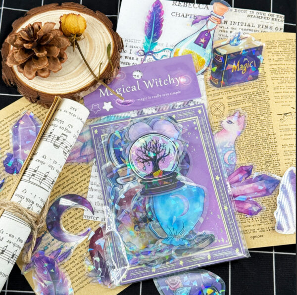 Magic Witch Theme PET Stickers 50pcs