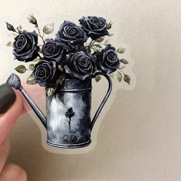 Vintage Dark Rose Theme Stickers 50pcs