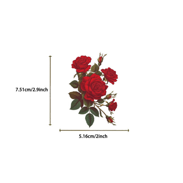 Vintage Red Rose Theme Stickers 50pcs