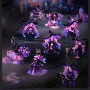 Stickers in box Magic Witch Theme Stickers 50PCS