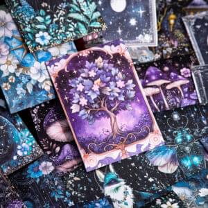 Stickers Starry Night Magic Notebook Series Background Notebook Decorative Stickers 10 Sheets