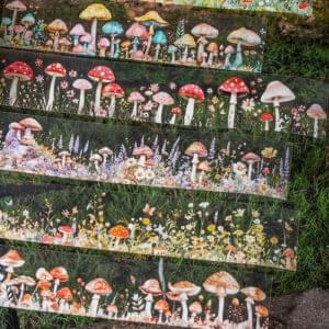 PET tape Harvest after the rainy season series Mushroom theme 2m