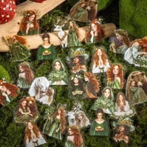 PET sticker pack Forest Fantasy Series Forest Theme Stickers 40 pieces