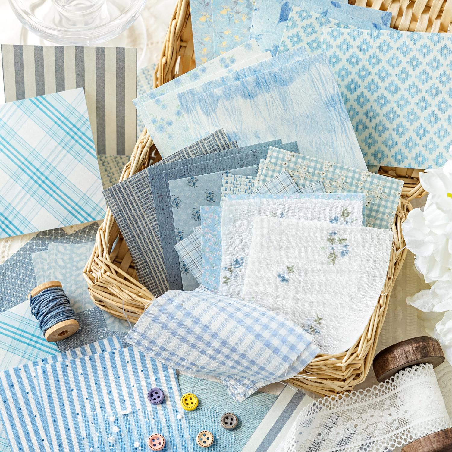 Special material paper, cloth room romantic series, fabric theme, 44 sheets