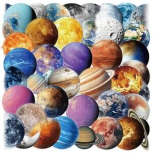 Universe Planets Theme Stickers 50pcs